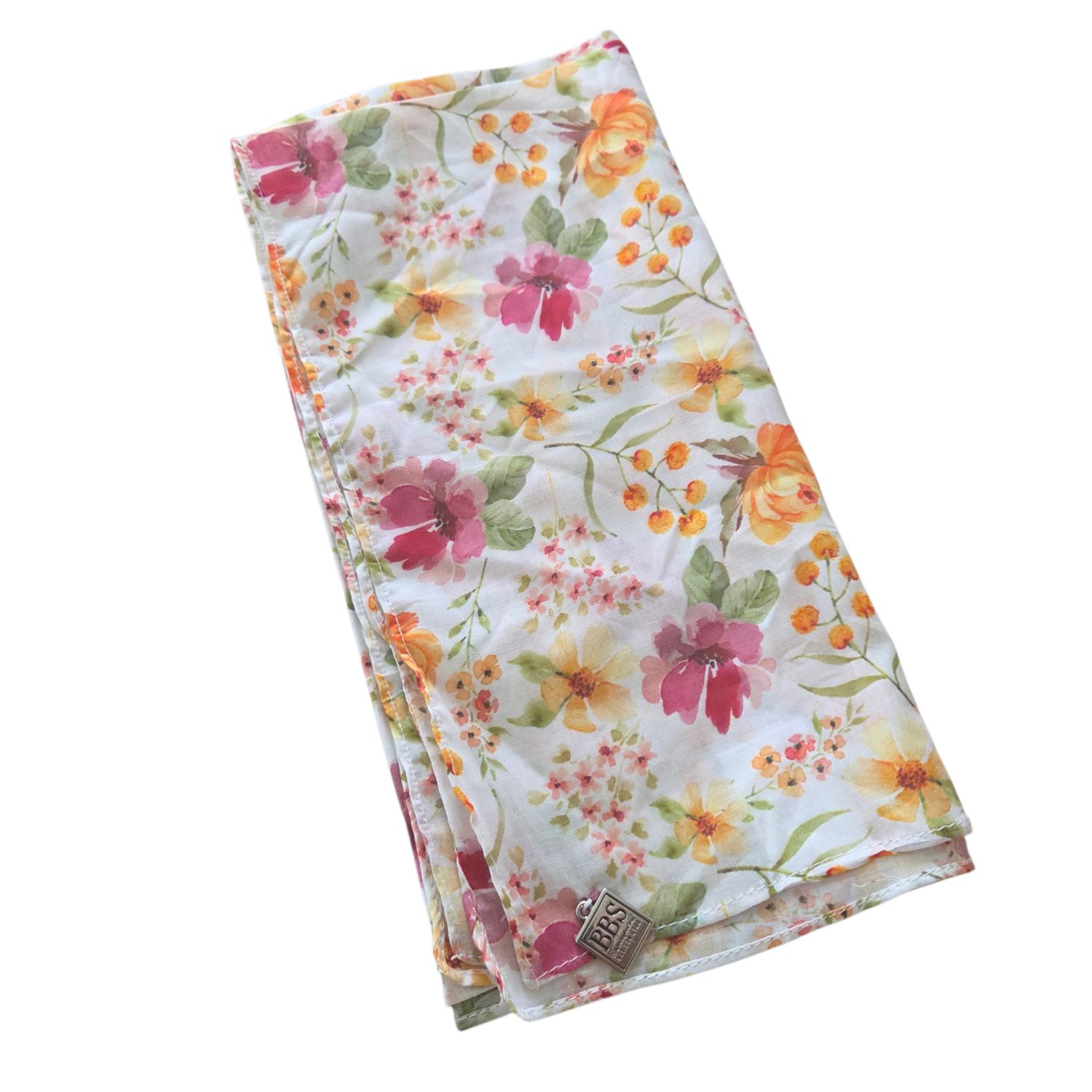 Flower garden patterned small square tichel - bandana