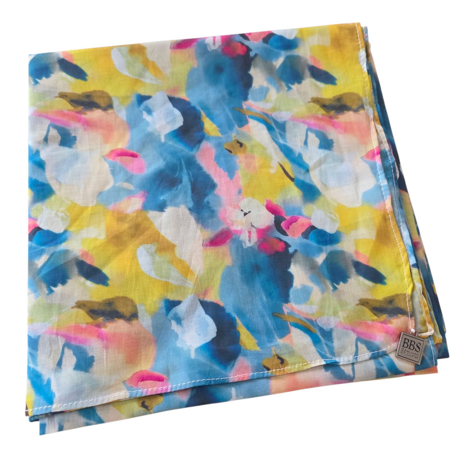 Thin cotton tichel - burst of flowers