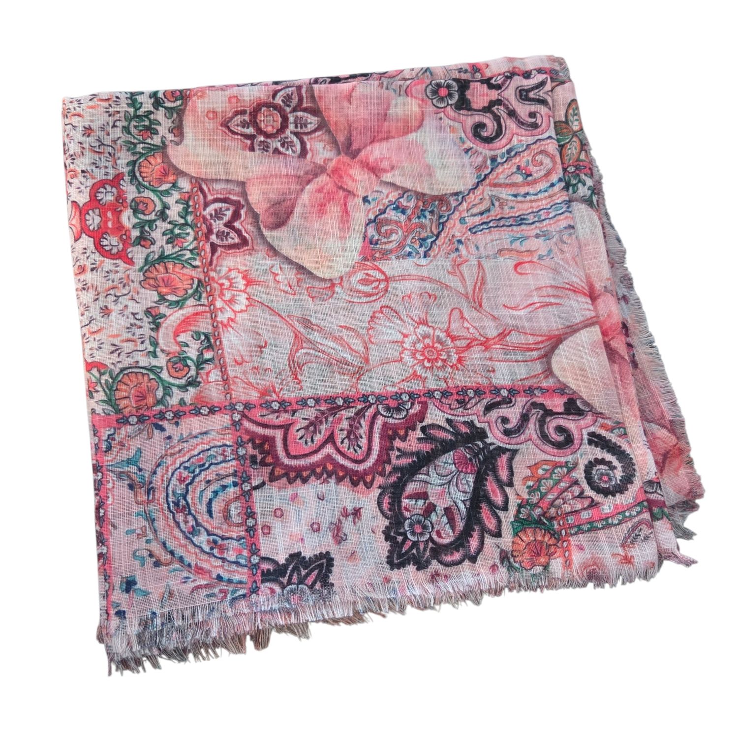 Peachy - Bows n' Colors - Soft Fringes Square Tichel