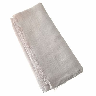 Solid soft fringed tichel - bone