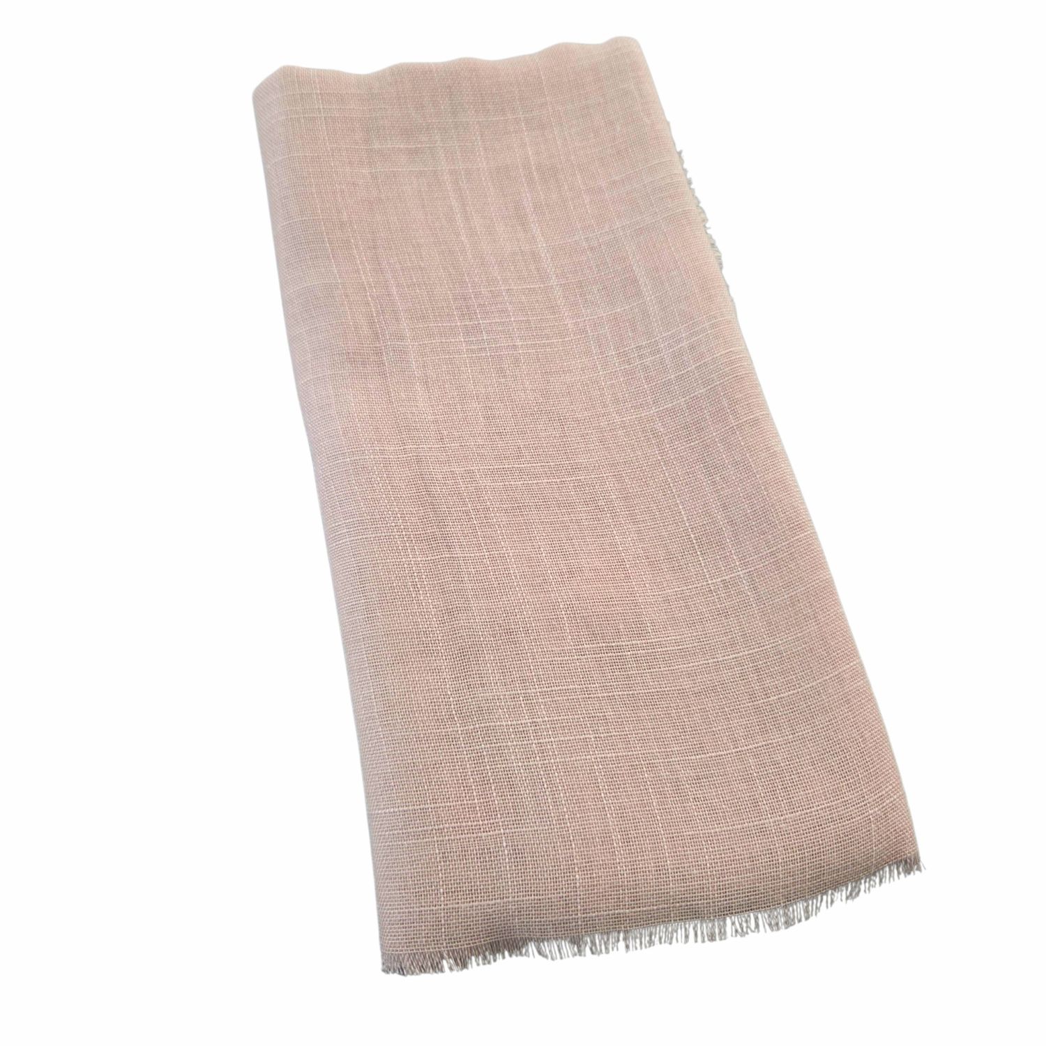 Solid soft fringed tichel - pinkish tan