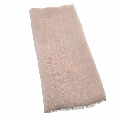 Solid soft fringed tichel - pinkish tan