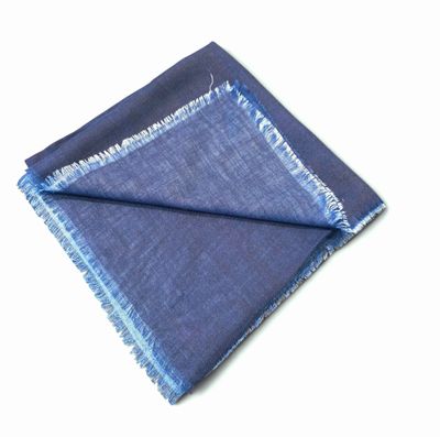 Shades of blue - shaded soft fringed tichel