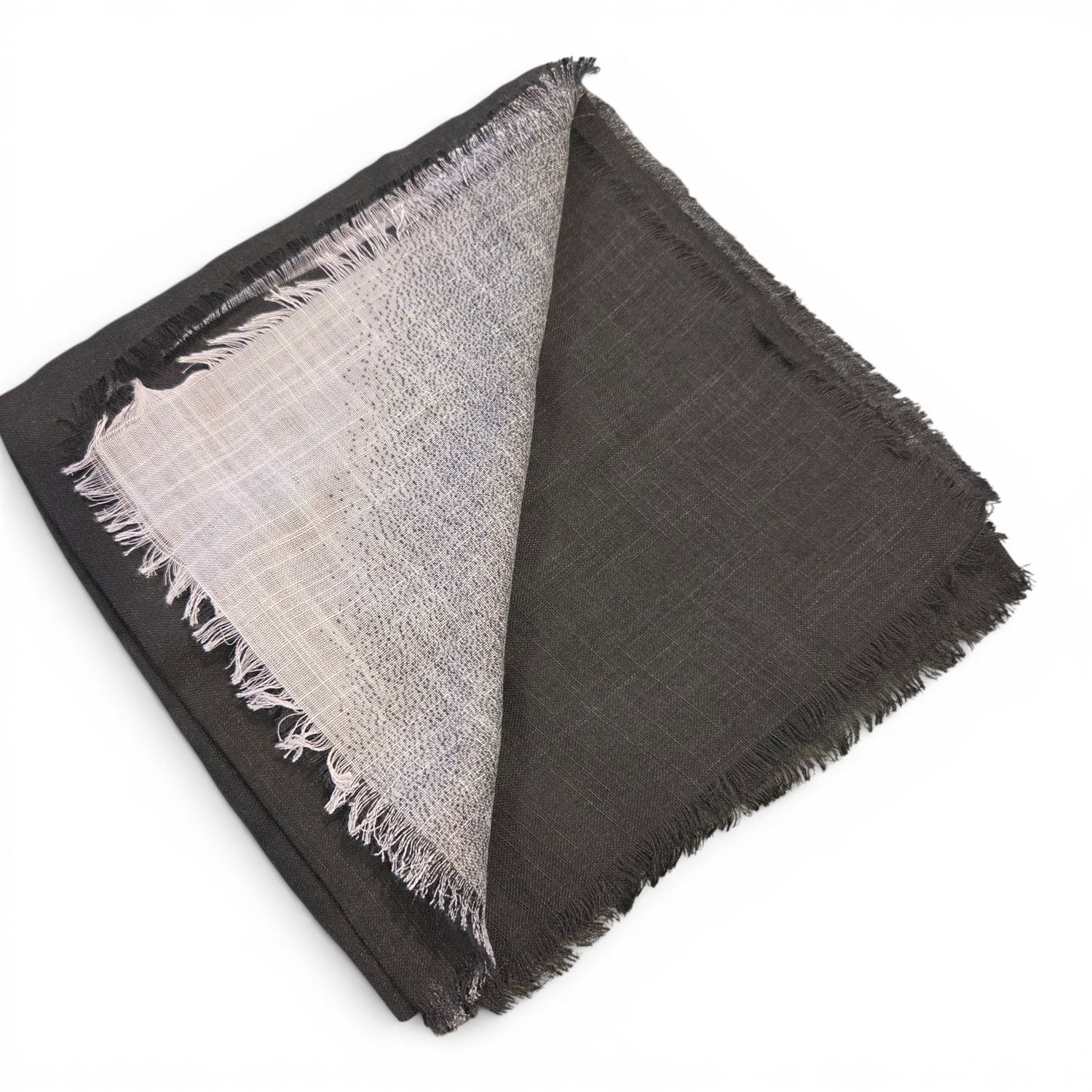 Shades of black - shaded soft fringed tichel