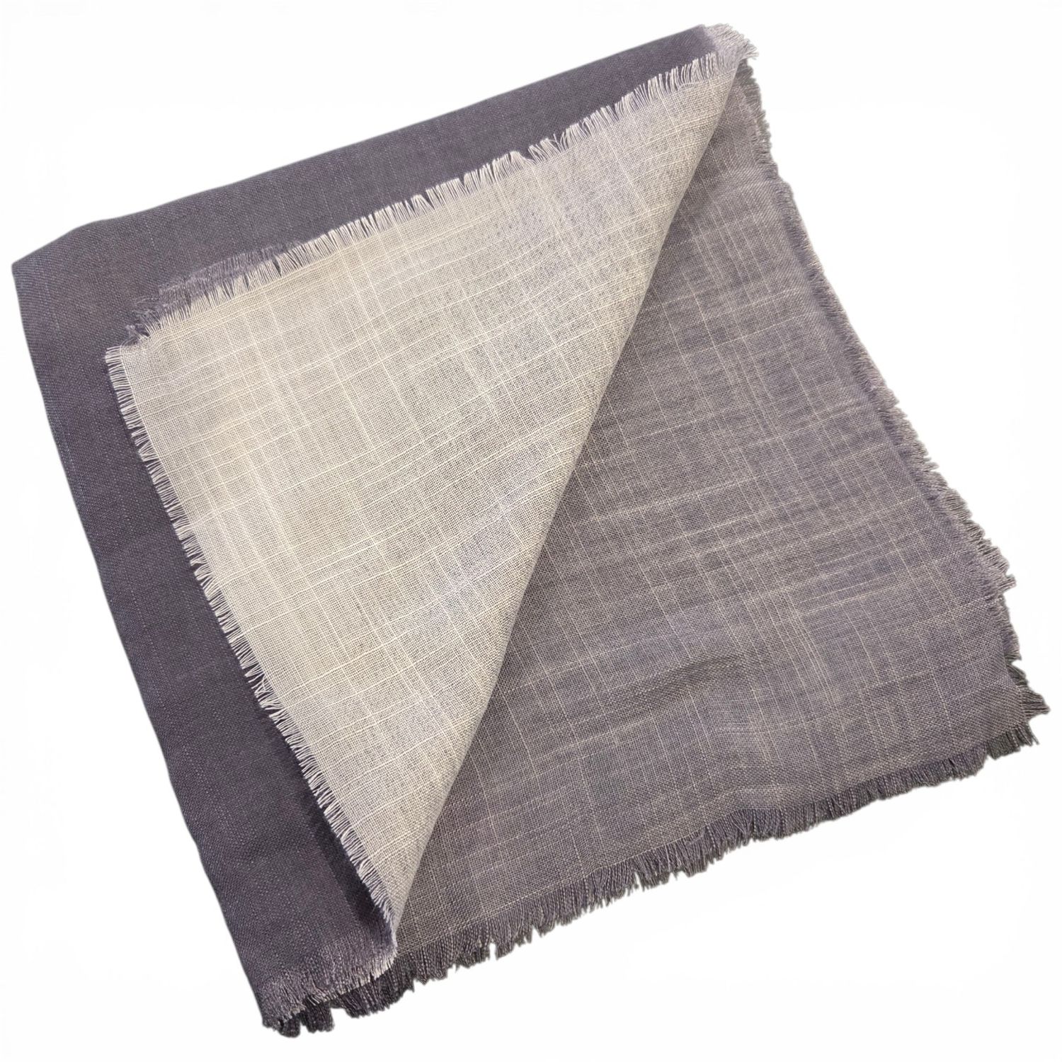 Shades of gray - shaded soft fringed tichel