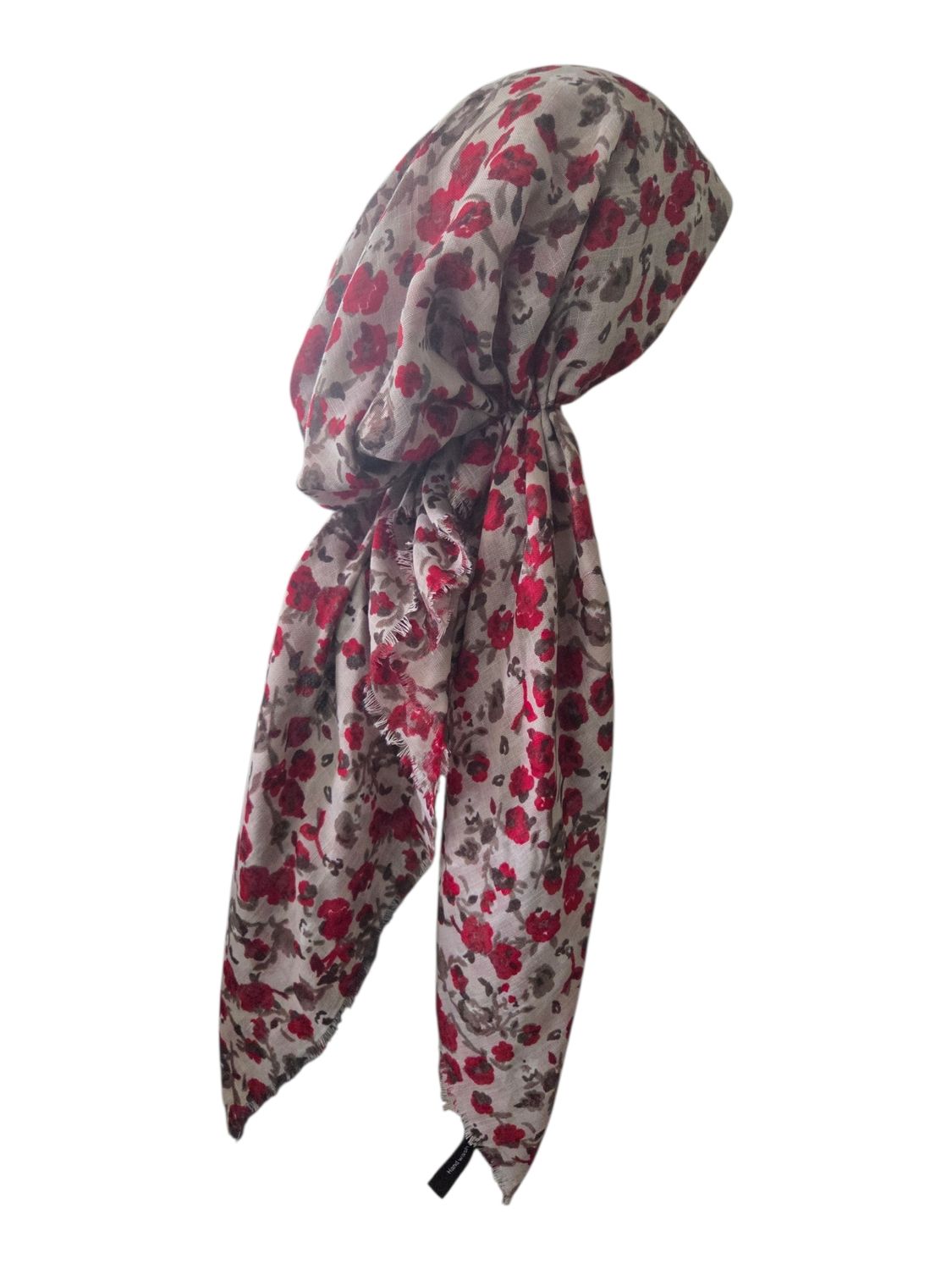 Stone floral garden - soft fringes pretied tichel