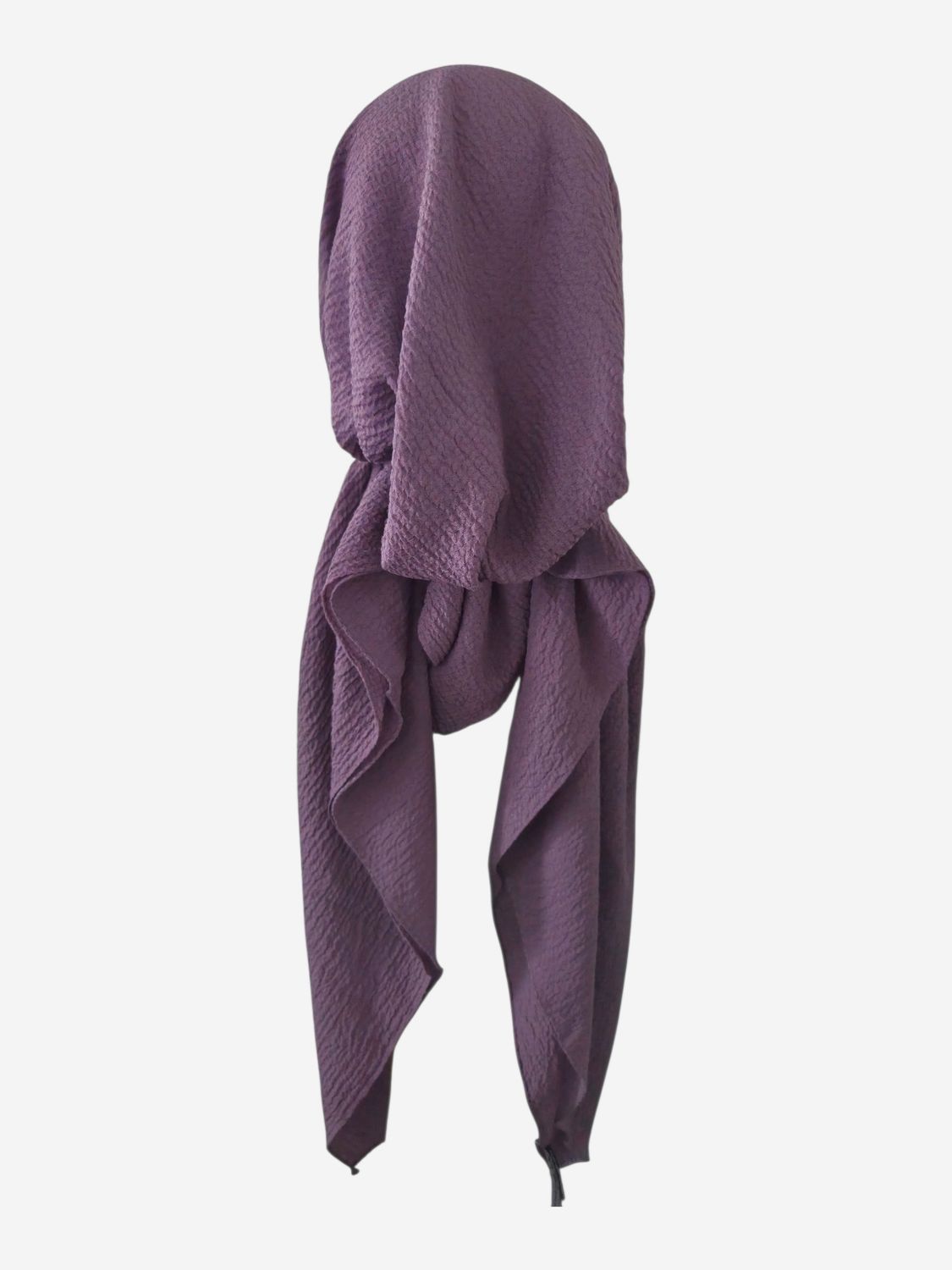 Dusty berry textured solid pre-tied tichel