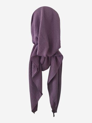 Dusty berry textured solid pre-tied tichel