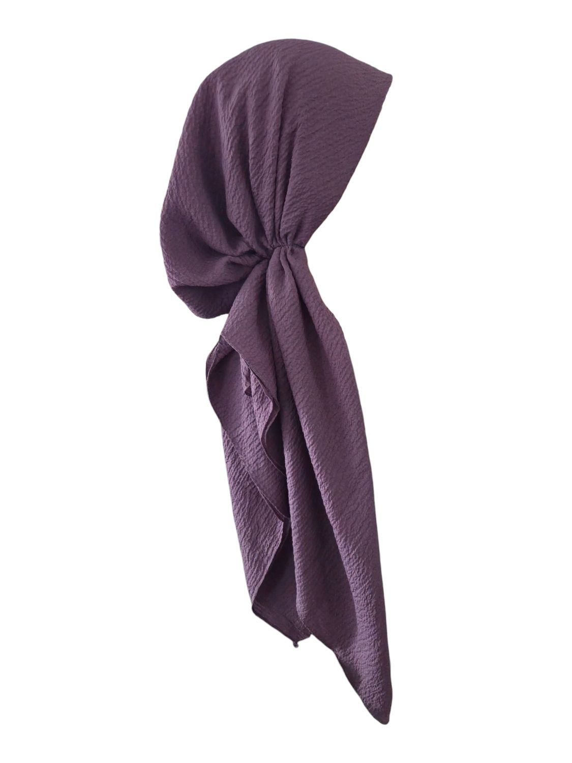 Dusty berry textured solid pre-tied tichel
