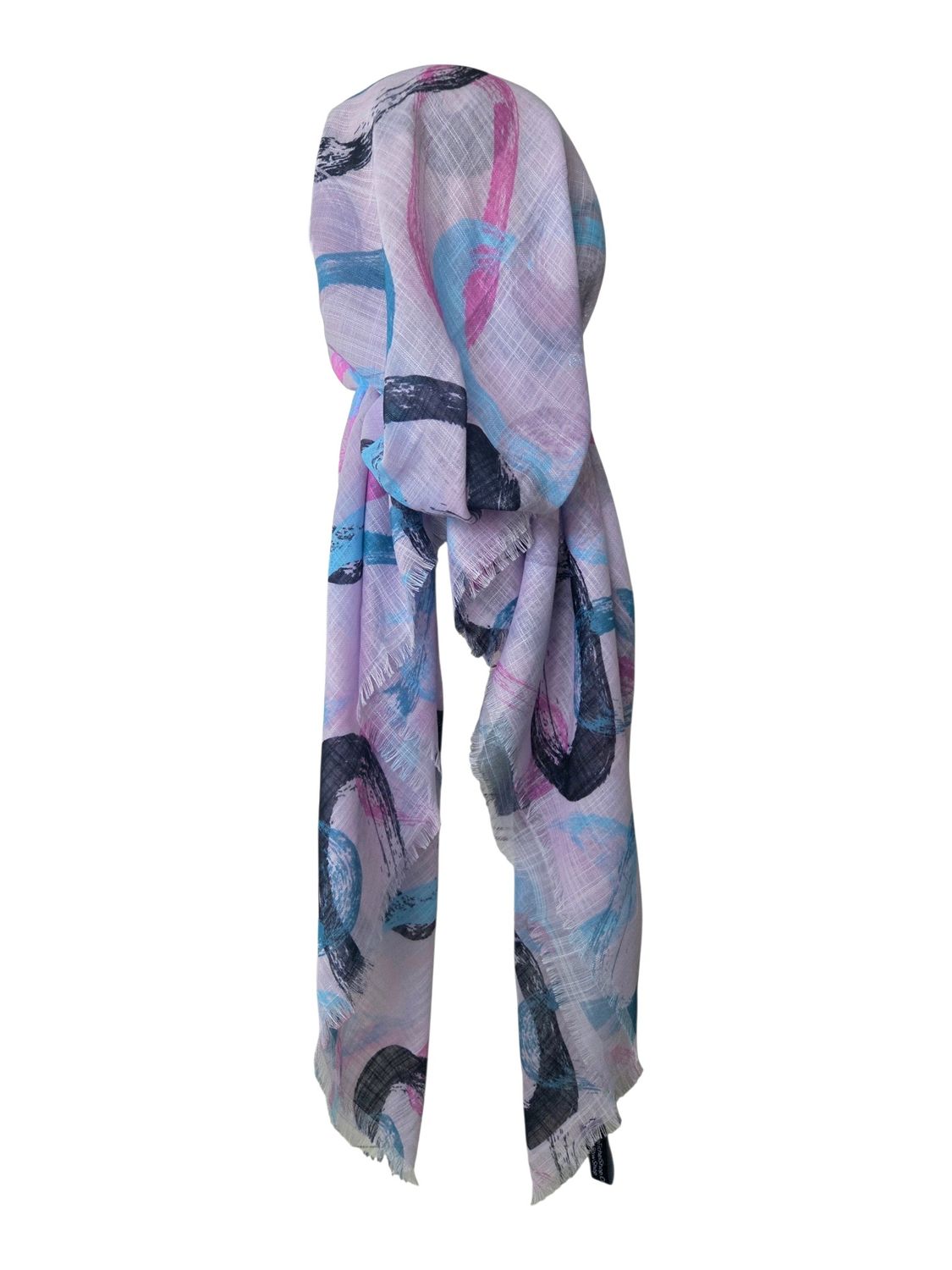 Light dusty pink - Summer swirls - soft fringes pretied tichel