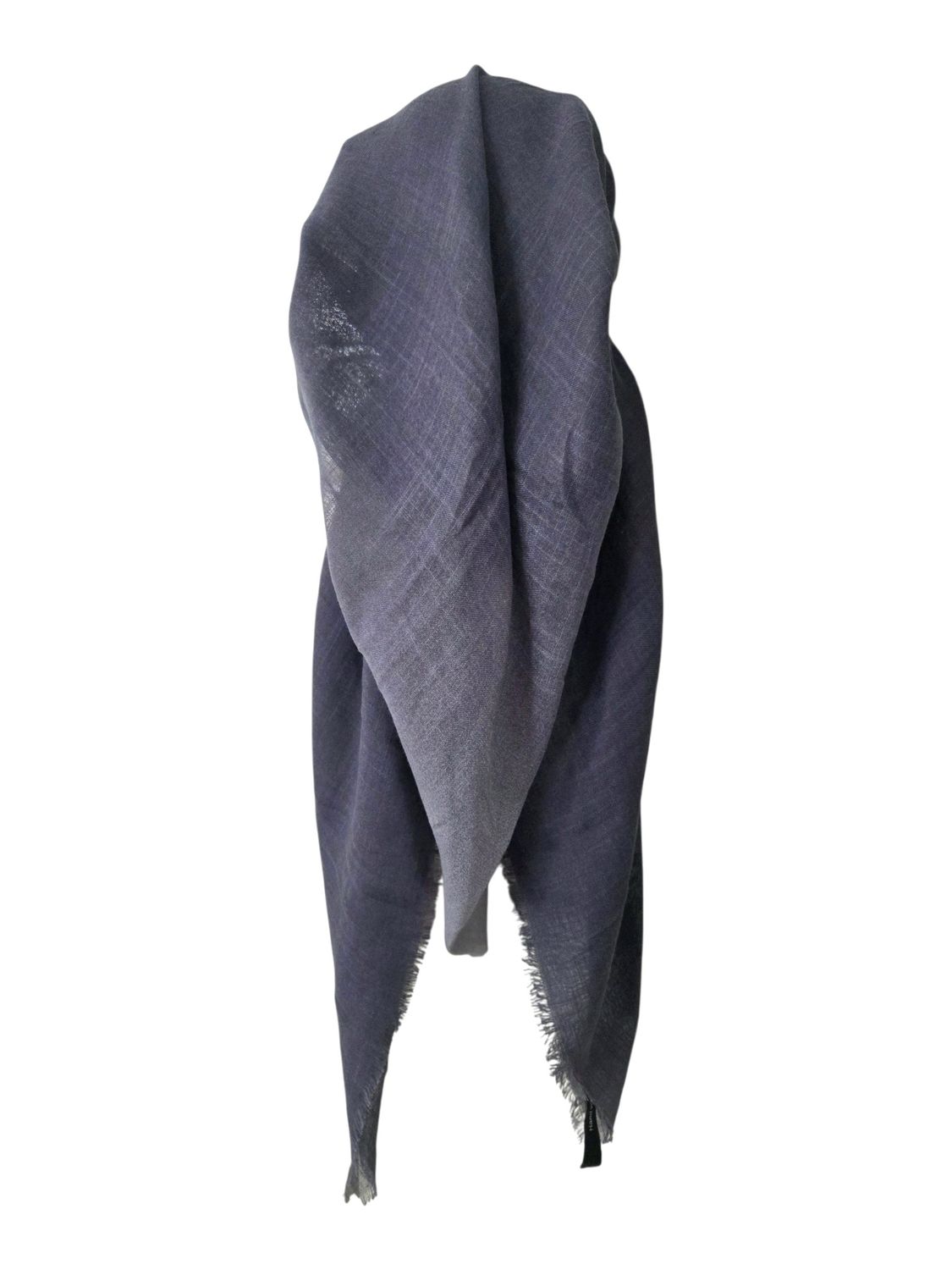 Gray - Shaded - long kerchief back - soft fringes pretied tichel (BBS) w/band sewn in