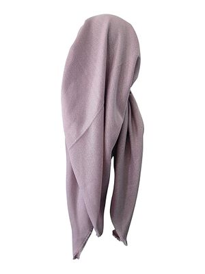 Blush/dusty light pink- Glittery - long kerchief back - soft fringes pretied tichel (BBS) w/band sewn in