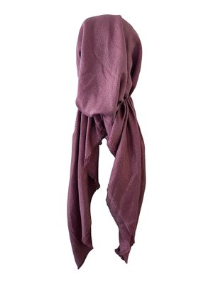 Mauve/berry shimmer  - soft fringes pretied tichel