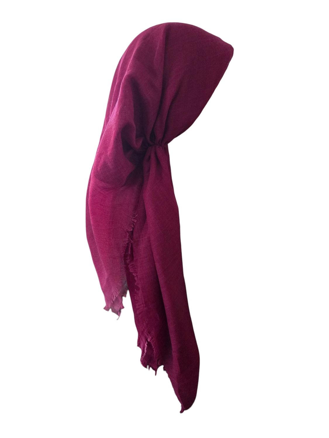 Berry - Shaded - long kerchief back - soft fringes pretied tichel (BBS) w/band sewn in