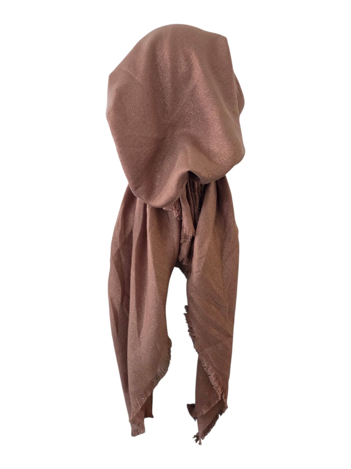 Light brown shimmer  - soft fringes pretied tichel