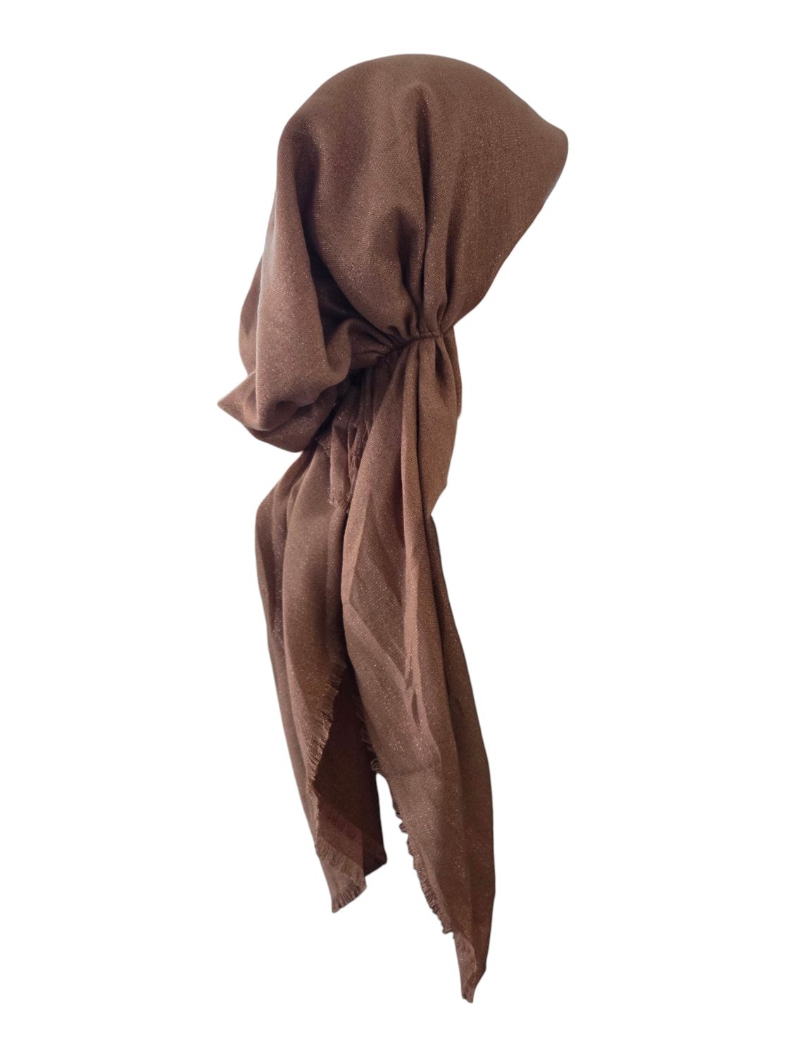 Light brown shimmer  - soft fringes pretied tichel