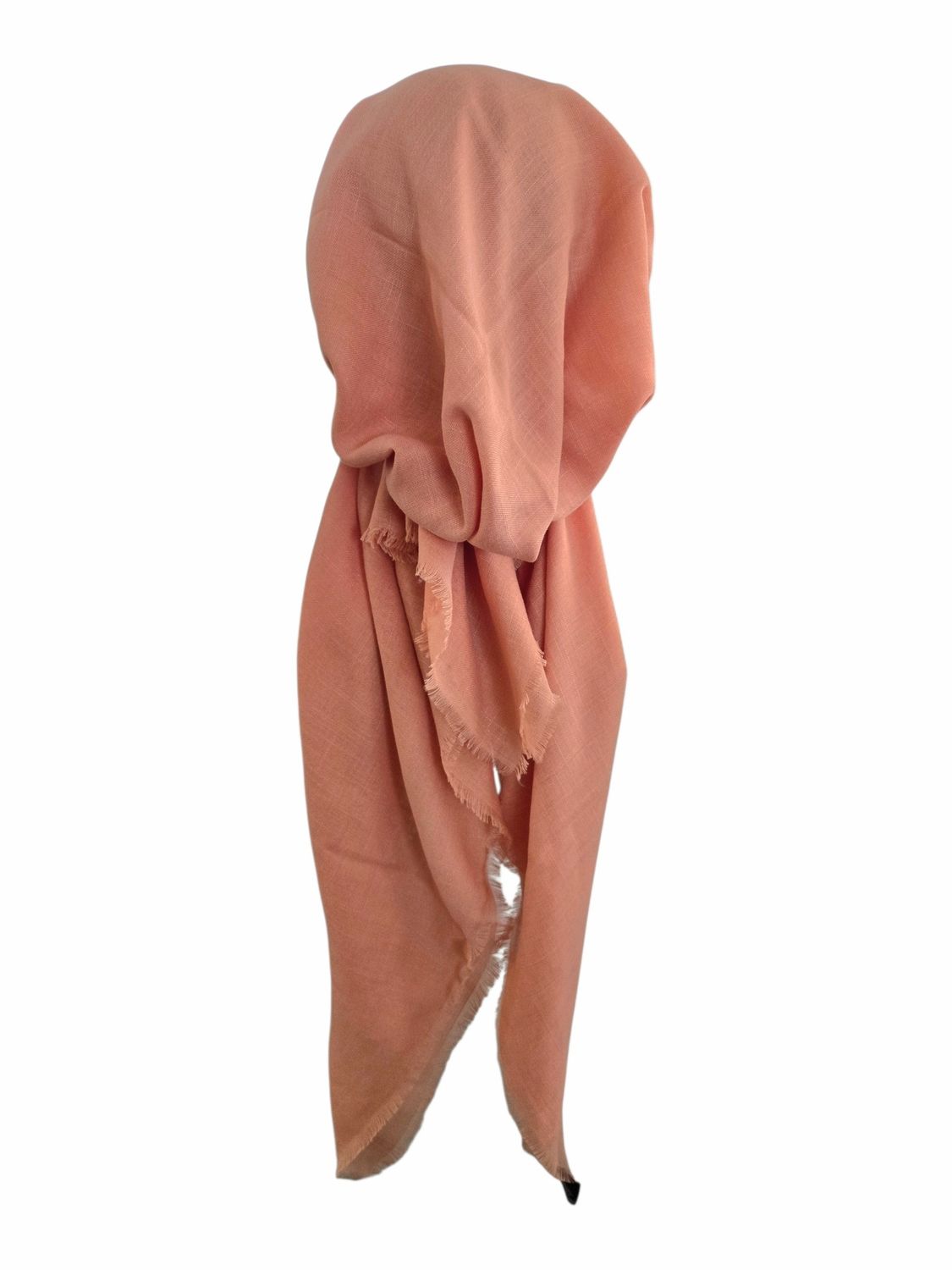 Light peach - soft fringes pretied tichel