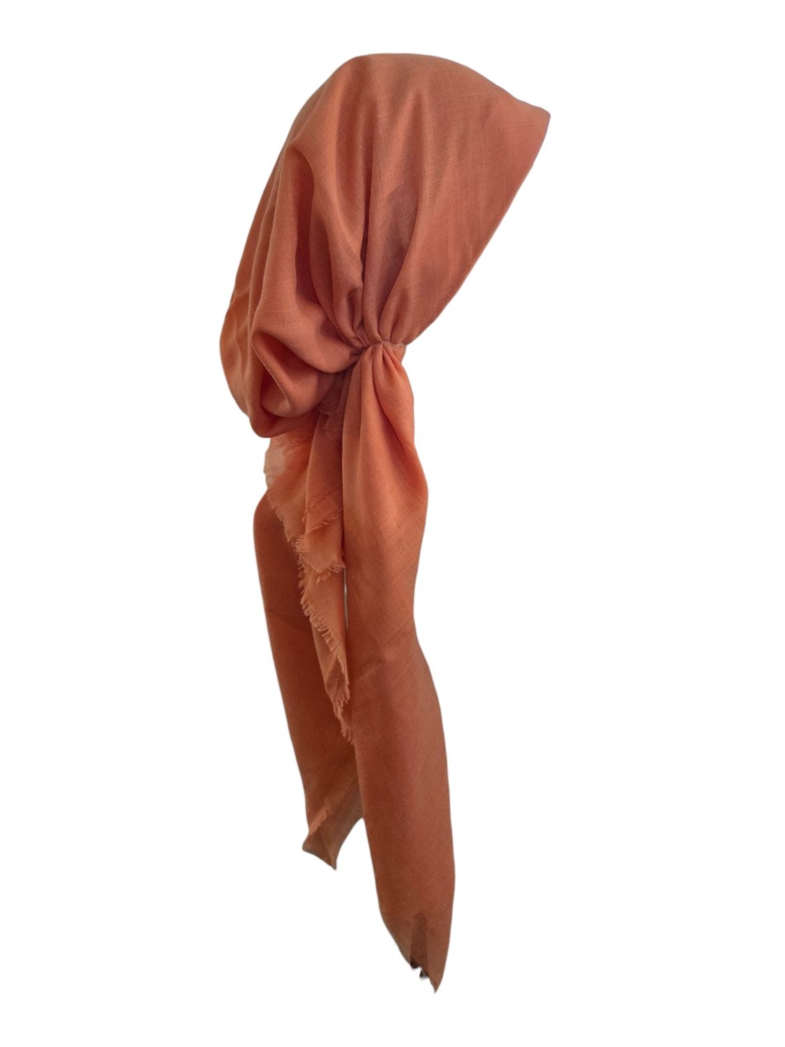 Light peach - soft fringes pretied tichel