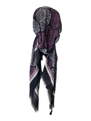 Black Fall colored - thinner soft fringes pretied tichel