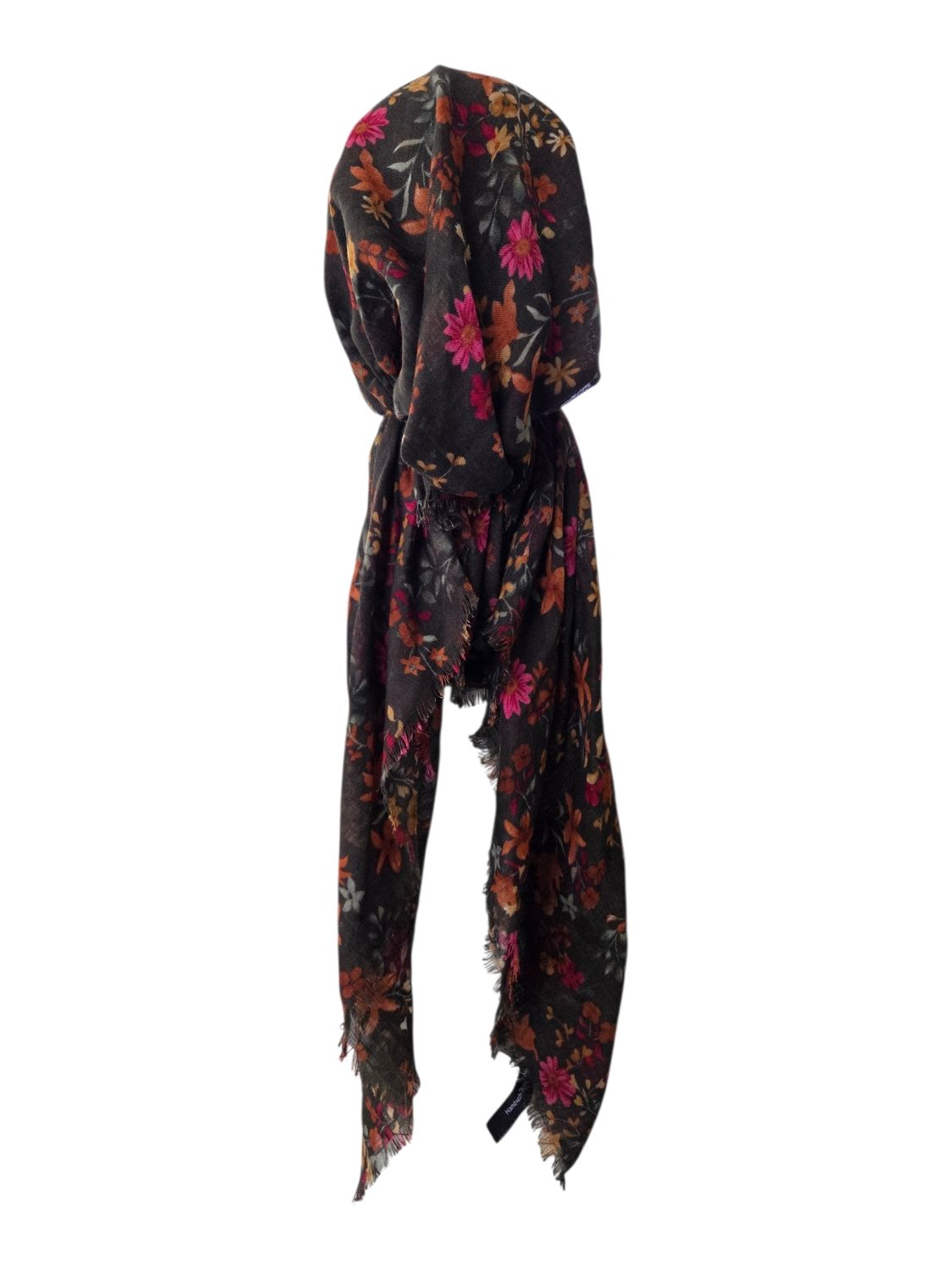 Olive Fall florals - soft fringes pretied tichel
