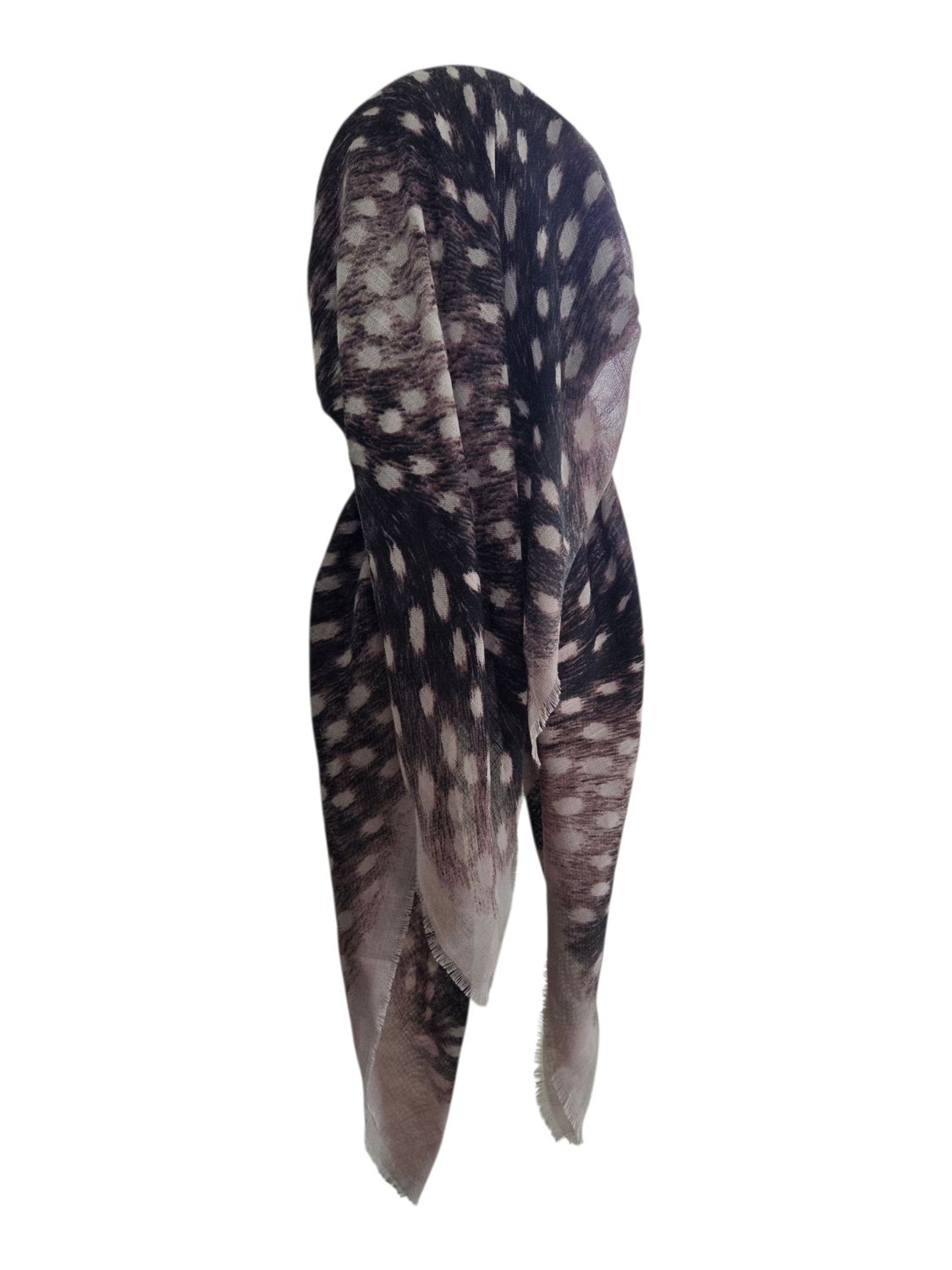  Tiger - long back pre-tied kerchief w/band sewn in  -  soft fringed edges material