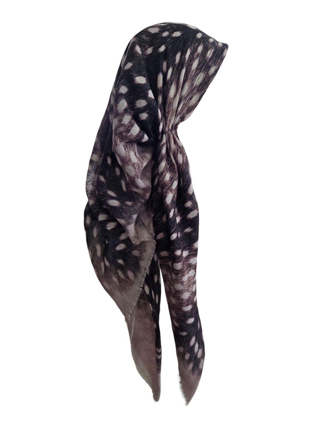  Tiger - long back pre-tied kerchief w/band sewn in  -  soft fringed edges material
