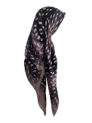  Tiger - long back pre-tied kerchief w/band sewn in  -  soft fringed edges material