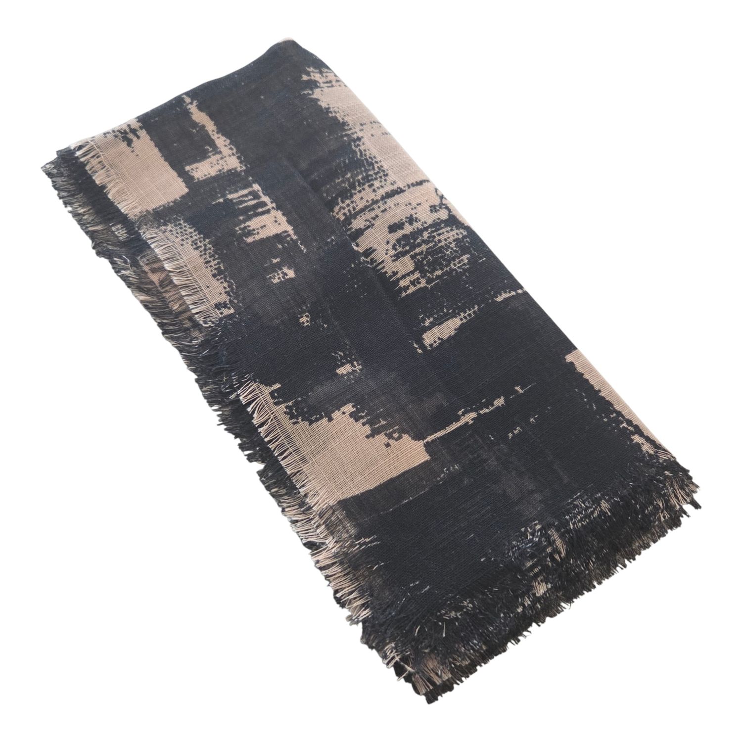 Black n' brown - Soft Fringes Square Tichel