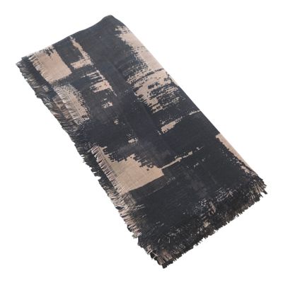 Black n' brown - Soft Fringes Square Tichel