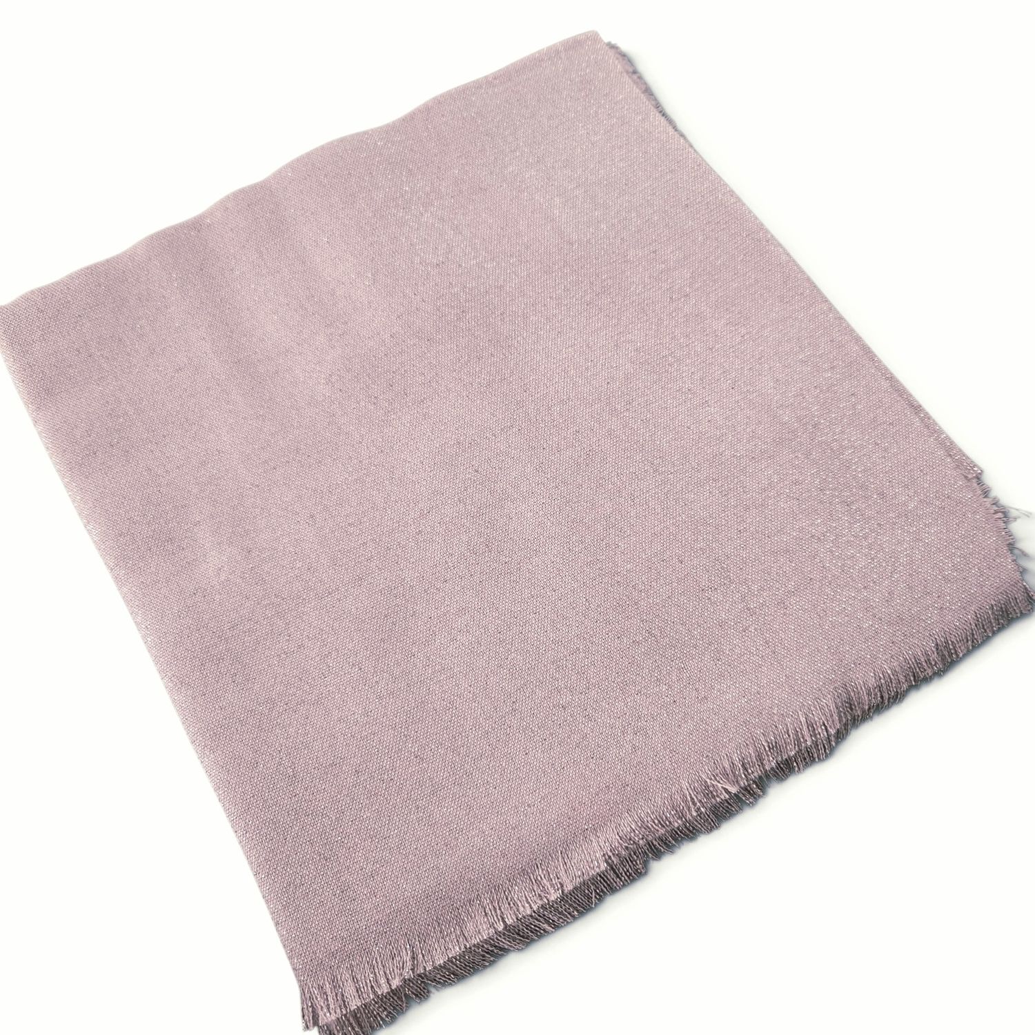 Solid slightly glittery soft fringed tichel - blush