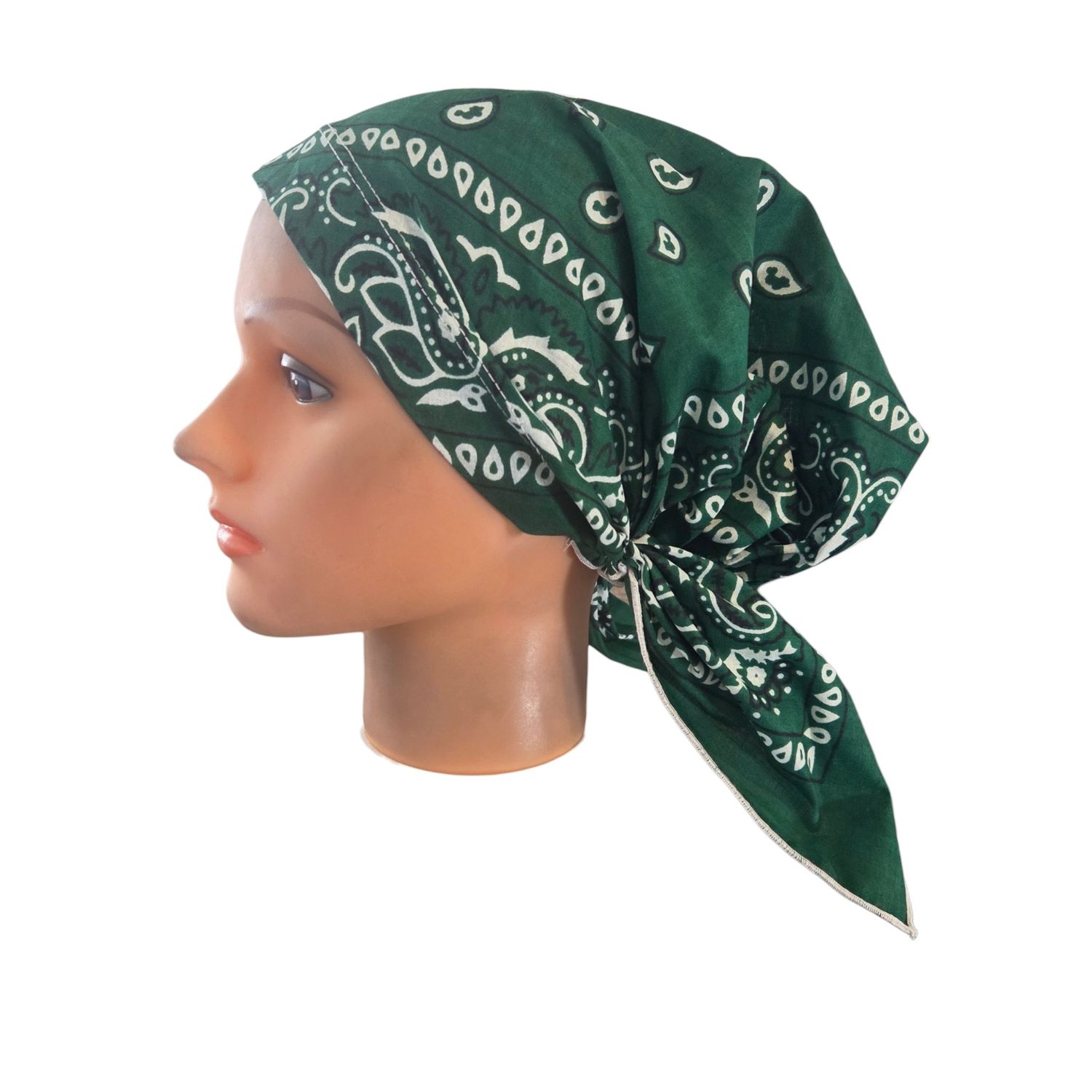 Pre tied bandana bright green