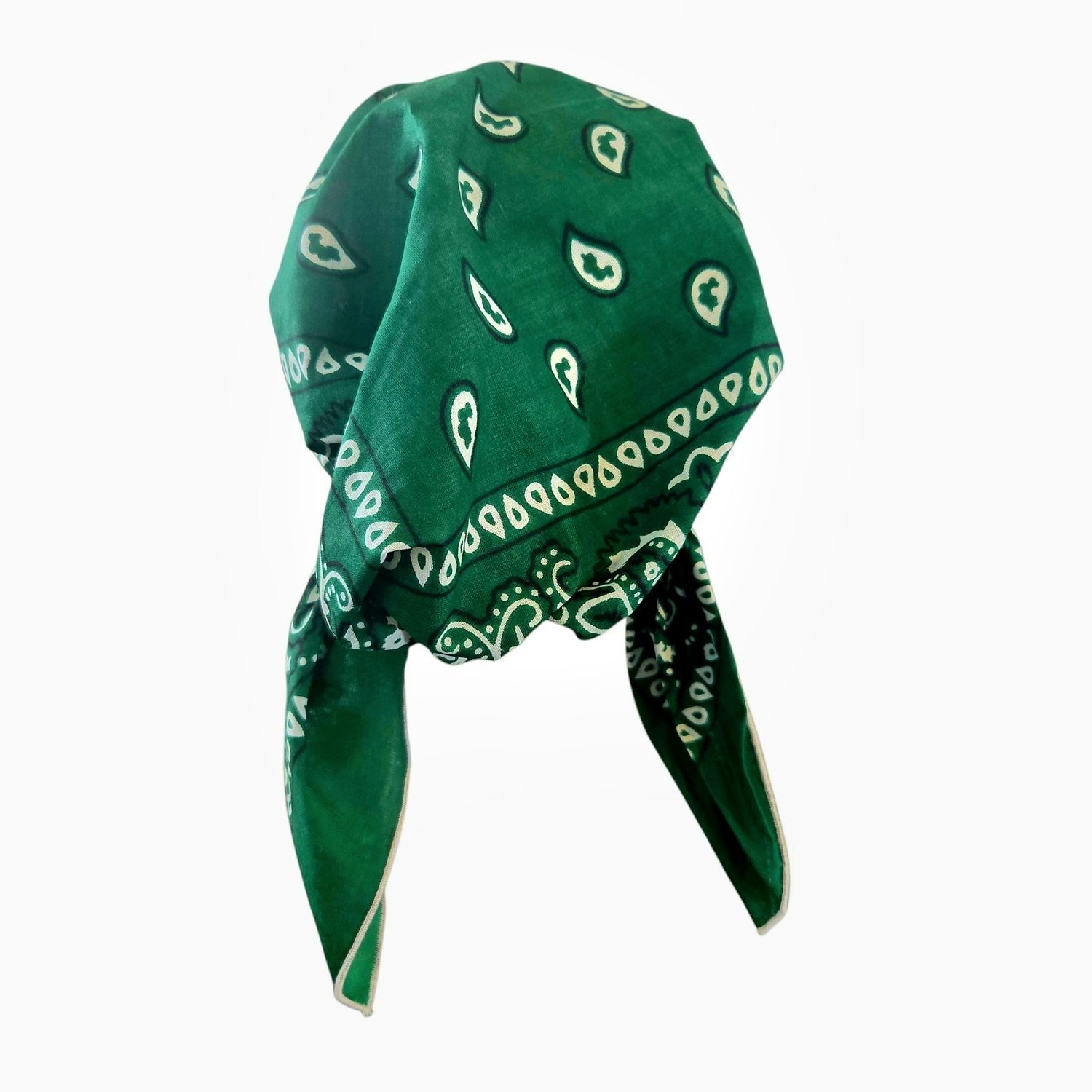 Pre tied bandana bright green