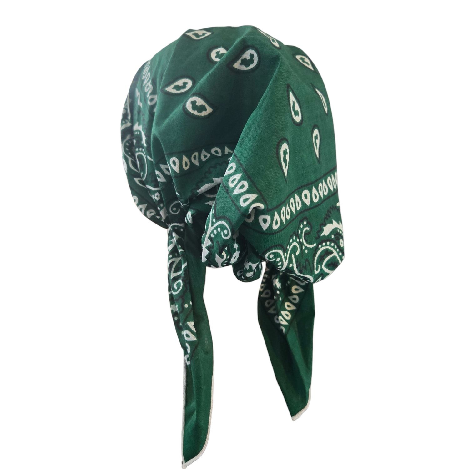 Pre tied bandana bright green