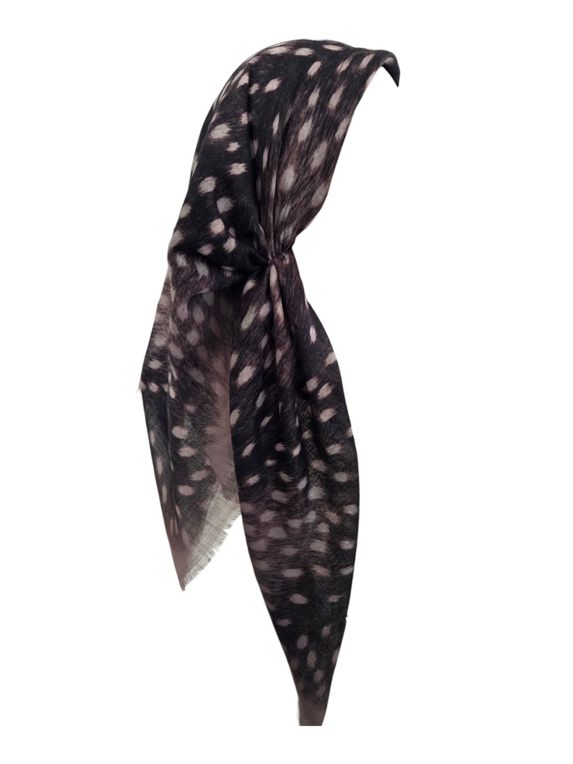  Tiger - long back pre-tied kerchief w/band sewn in  -  soft fringed edges material