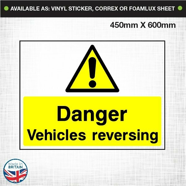Danger Vehicles Reversing