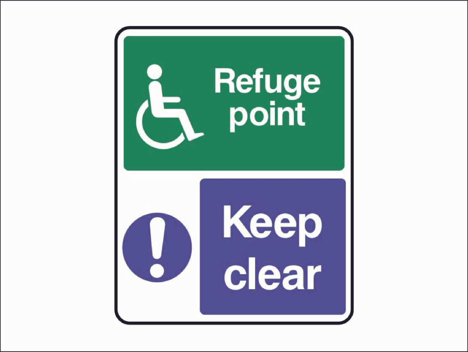 DDA022 Refuge Point Keep Clear