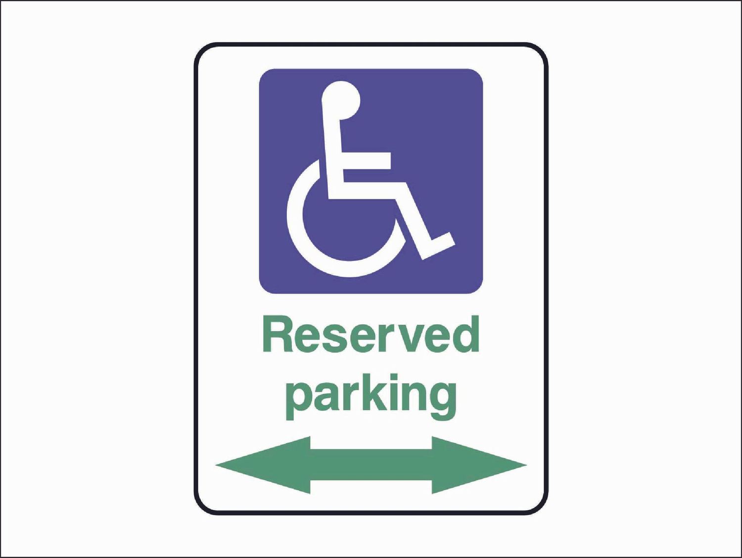 DDA012 Reserved Parking with Arrows