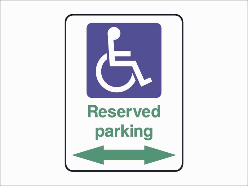 DDA012 Reserved Parking with Arrows