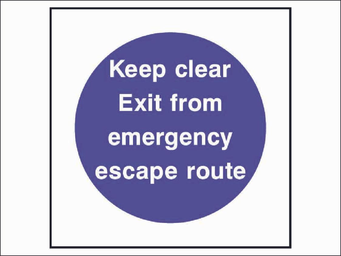 FPRV0004-Keep-Clear-Exit-from-emergency-escape-route