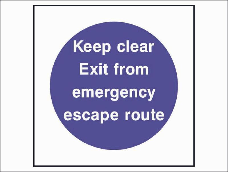 FPRV0004-Keep-Clear-Exit-from-emergency-escape-route
