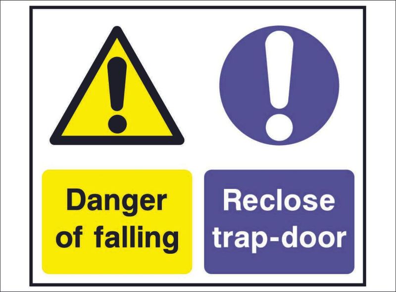LIFT0002--Danger-of-falling-and-Re-close-trap-door