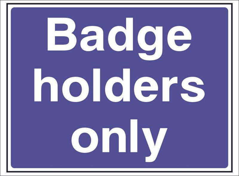 PARK0016--Badge-holders-only