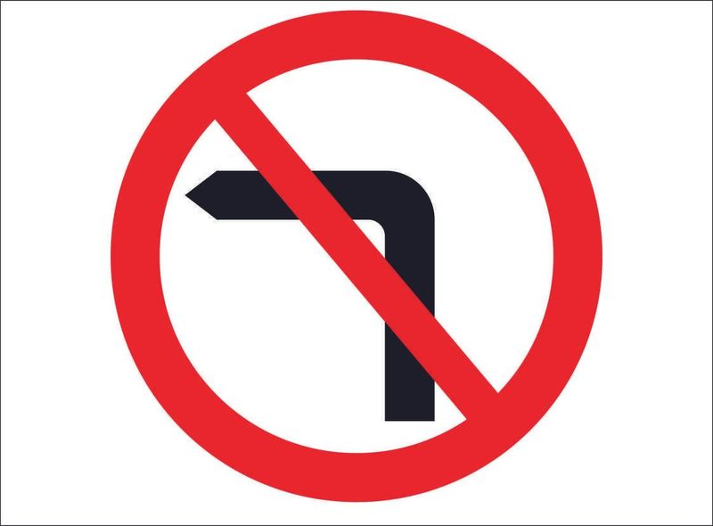 ROAD0016-no Left turn