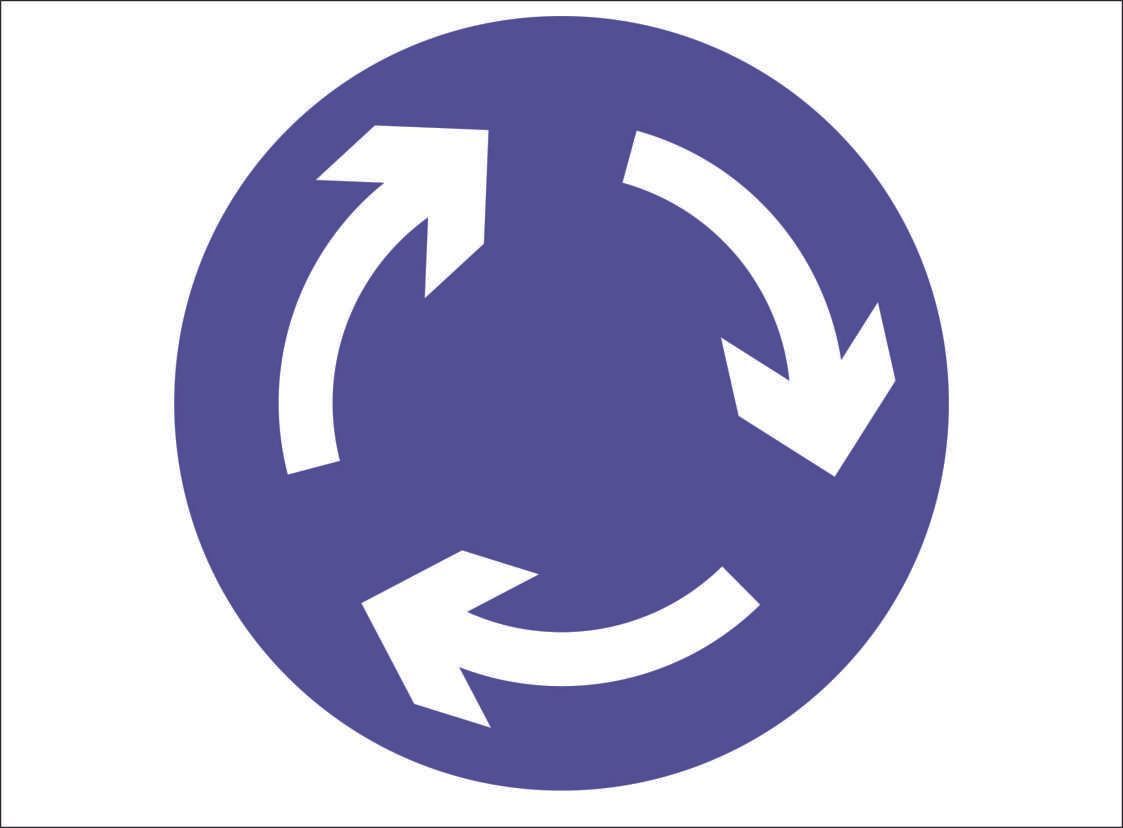 ROAD0021-Roundabout sign