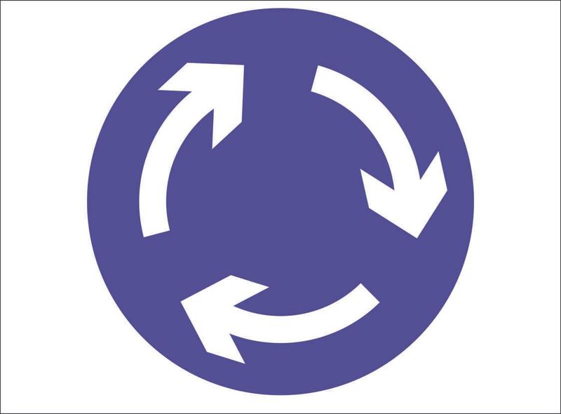 ROAD0021-Roundabout sign