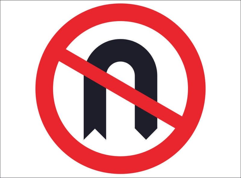ROAD0029-No U-turn Sign