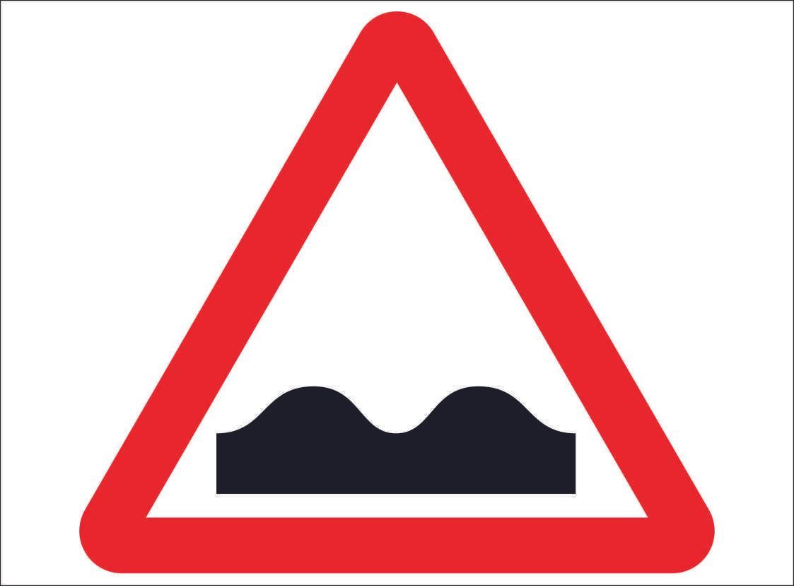 ROAD0039-Speed humps ahead sign