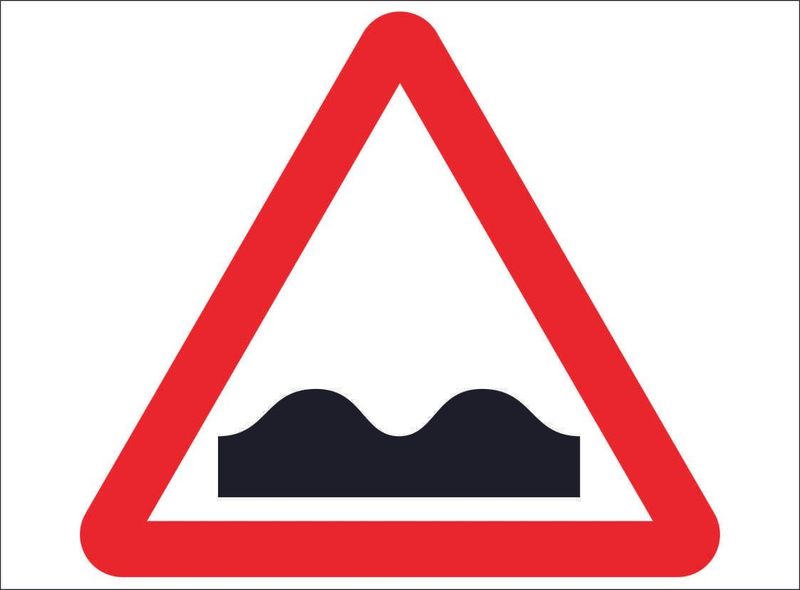 ROAD0039-Speed humps ahead sign