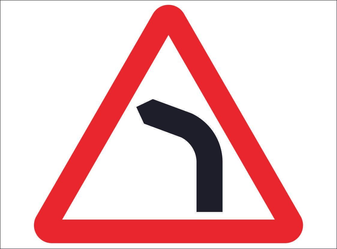 ROAD0050-Sharp bend to left