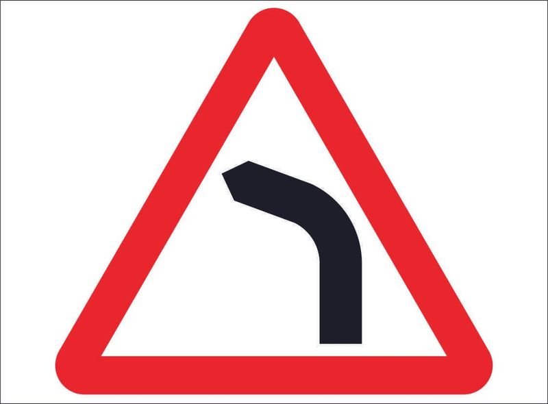 ROAD0050-Sharp bend to left